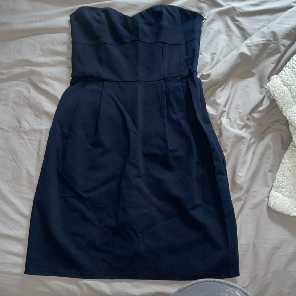 Diane von Furstenberg Strapless Navy Blue Dress Size 8